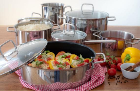 Edelstahl-Kochtöpfe