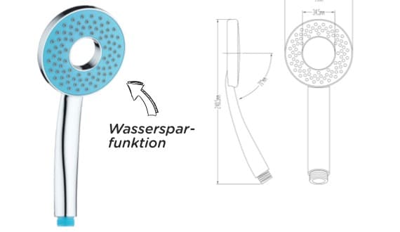 Wassersparende Duschköpfe