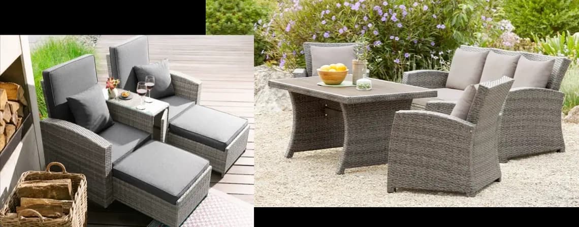 Materialien für Gartenmöbel