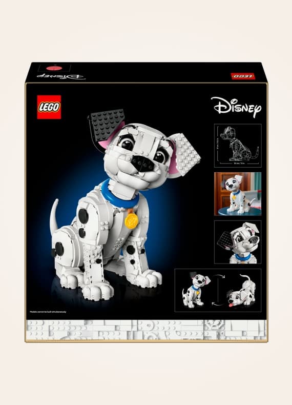 LEGO Disney Dalmatiner-Set – Modell des Dalmatiners mit blauer Halsband und gelbem Medaillon.